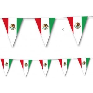 Landen thema versiering Mexico vlaggenlijn / slingers 3,5 meter
