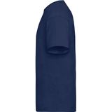 3-Pack Maat L - T-shirts donkerblauw/navy heren - Ronde hals - 195 g/m2 - Ondershirt shirt - Donker blauwe katoenen shirts voor mannen