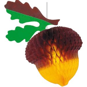 Hangdecoratie herfst thema decoratie eikel 30 cm - Versiering scholen winkels etalages