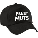 Feestmuts fun pet zwart voor dames en heren - feestmuts baseball cap - carnaval fun accessoire