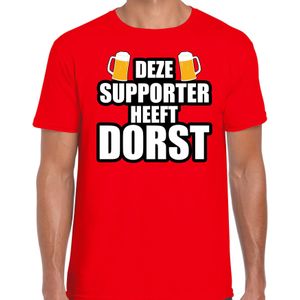 Belgie fan t-shirt voor heren - Deze supporter heeft dorst - Belgium/ bier supporter - EK/ WK shirt / outfit
