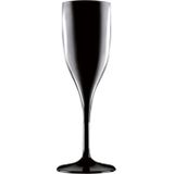 Champagneglazen zwart 150 ml van onbreekbaar kunststof