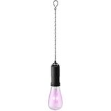 2x stuks roze solar tuinverlichting hanglampen kunststof 20 cm - Solarlampen - Hanglampen - Tuinverlichting