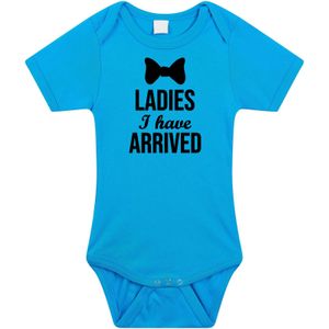 Ladies I have arrived tekst baby rompertje blauw jongens - Kraamcadeau - Babykleding