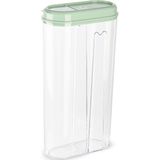 Plasticforte Voedselcontainer strooibus - 5x - mintgroen - 2350 ml - kunststof - voorraadpotten