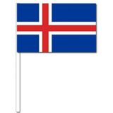 50 IJslandse zwaaivlaggetjes 12 x 24 cm