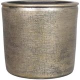 Floran Plantenpot - keramiek - industrieel goud - 31 x 34 cm - bloempotten