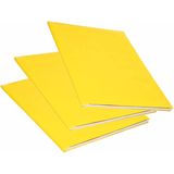 3x Rollen kraft kaftpapier geel  200 x 70 cm - cadeaupapier / kadopapier / boeken kaften