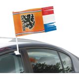 4x Oranje Holland autovlag voetbal supporter 30 x 45 cm - Oranje feest/ Ek/ Wk versiering artikelen