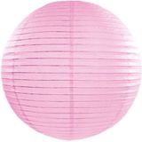 Set van 6x stuks lichtroze party lampionnen rond 35 cm - Meisje geboren feestartikelen/versiering