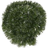 Decoris lametta kerstslinger - 4x - groen/transparant - folie - 270 x 7,5 cm