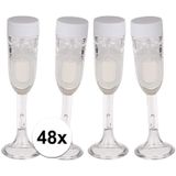 48x Bellenblaas champagne glas