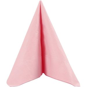 60x Roze servetten van papier 33 x 33 cm - Tafeldecoratie 3-laags papieren wegwerp servetjes