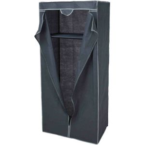 Storage Solutions - mobiele opvouwbare kledingkast - grijs - 160 cm