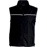 Hardloop/runner reflecterend sport vest/bodywamer zwart - Reflecterend sportkleding - Veiligheidvesten