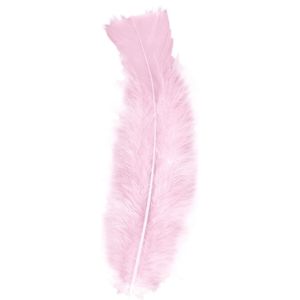 200x Licht roze veren/sierveertjes decoratie/hobbymateriaal 17 cm - Sierveren - Veertjes - Hobby materiaal om mee te knutselen