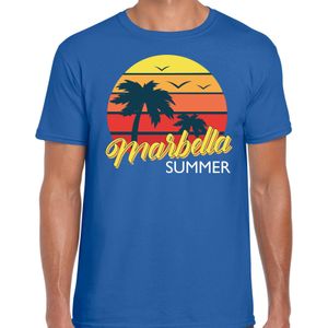 Marbella zomer t-shirt / shirt Marbella summer voor heren - blauw - Marbella beach party outfit / vakantie kleding /  strandfeest shirt