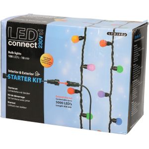 Lumineo Kerstverlichting - 100 LED - multi-kleur - schakelbaar - 10 meter