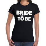 Bride to Be tekst t-shirt zwart dames - dames shirt Bride to Be - Vrijgezellenfeest kleding
