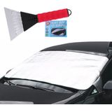 Auto anti bevriezing/vorst deken - 85x180 cm - incl. ijskrabber - 13cm
