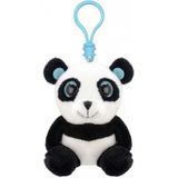 Set van 4x stuks pluche mini panda knuffel sleutelhanger 9 cm - Dieren knuffel cadeaus artikelen voor kinderen