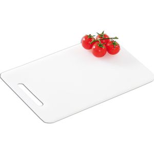 Kunststof snijplank wit 25 x 37 cm - Keukenbenodigdheden - Witte plastic snijplanken