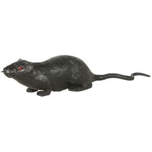 1x Grote plastic rat 20 cm - Halloween/horror decoratie/versiering - Enge rat 1 stuks