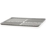 5Five Afwas afdruipmat/droogmat keuken - anti-slip- rubber - grijs - 30 x 40 cm - opvouwbaar