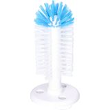 Buemag Spoelborstel enkel - glazen afwassen - 8 x 8 x 19 cm - blauw - professionele horeca borstel - schoonmaak accessoires