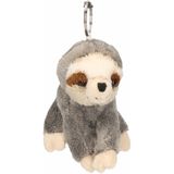 Pluche luiaard dieren sleutelhanger 10 cm - Cadeau artikelen