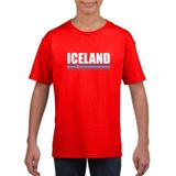 Rood IJsland supporter t-shirt voor heren - IJslandse vlag shirts