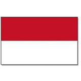 2x stuks vlag Indonesie 90 x 150 cm feestartikelen - Indonesie landen thema supporter/fan decoratie artikelen