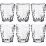 LAV water/drinkglazen Artemis - gedecoreerd glas - 6x stuks - 340 ml