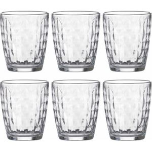 LAV water/drinkglazen Artemis - gedecoreerd glas - 6x stuks - 340 ml