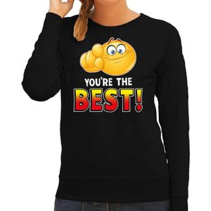 Funny emoticon sweater You are the best zwart voor dames -  Fun / cadeau trui