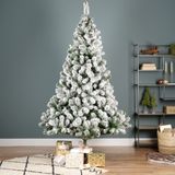 Everlands kunst kerstboom Imperial pine - 180 cm - sneeuw - 525 takken - kunstboom
