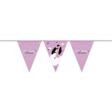 Set van 3x stuks bruiloft slingers vlaggetjes - You and me forever - 600 cm - huwelijk vlaggenlijnen / feestartikelen versiering