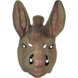 Plastic carnaval/verkleed ezel dieren masker voor volwassenen