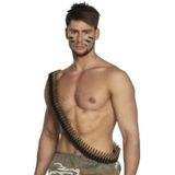 Kogelriem met 96 kogels soldaten verkleed accessoires - Militairen carnaval accessoires