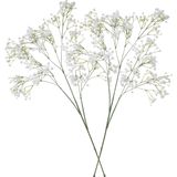 3x stuks kunstbloemen Gipskruid/Gypsophila takken wit 95 cm - Kunstplanten en steelbloemen