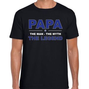 Papa the man the myth the legend t-shirt voor heren - zwart - verjaardag / Vaderdag - cadeau shirt / t-shirt