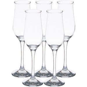 Pasabahce Prosecco/Champagneglazen - glas - set 18x stuks - 190 ml