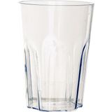 6x stuks onbreekbare kunststof camping drinkglazen/waterglazen 400 ml - polycarbonaatglas