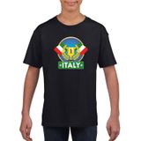 Zwart Italiaans kampioen t-shirt kinderen - Italie supporter shirt jongens en meisjes
