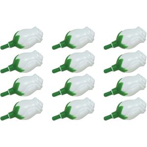 12x Witte roos bellenblazen 6 cm bruiloft/jubileum