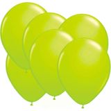 32x stuks Neon fel groene latex ballonnen 25 cm - Feestversiering/feestartikelen