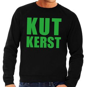 Foute kersttrui / sweater Kutkerst zwart voor heren - Kersttruien