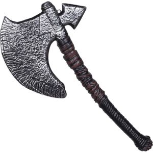 Grote hakbijl - plastic - 46 cm - Halloween/ridders/vikingen verkleed wapens accessoires