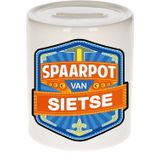 Kinder spaarpot voor Sietse - keramiek - naam spaarpotten