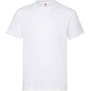 Set van 3x stuks t-shirt wit heren - Ronde hals - 185 g/m2 - (Onder)shirt - Witte shirts voor mannen, maat: S (EU 48)